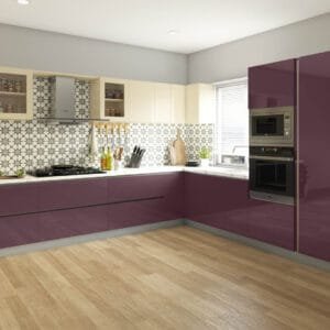 Passion Flower L-Shaped Modular Kitchen