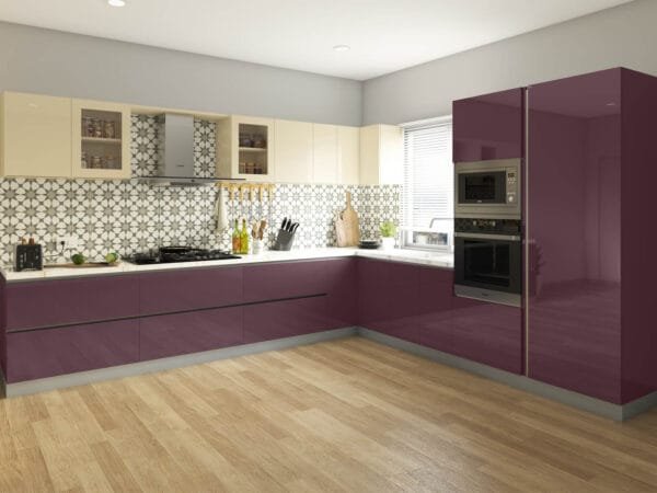 Passion Flower L-Shaped Modular Kitchen