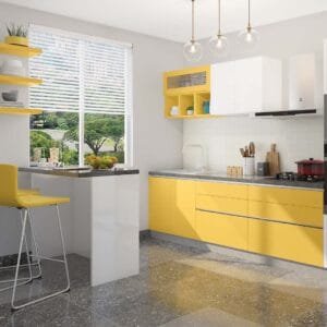 Soothing Summer Straight Modular Kitchen