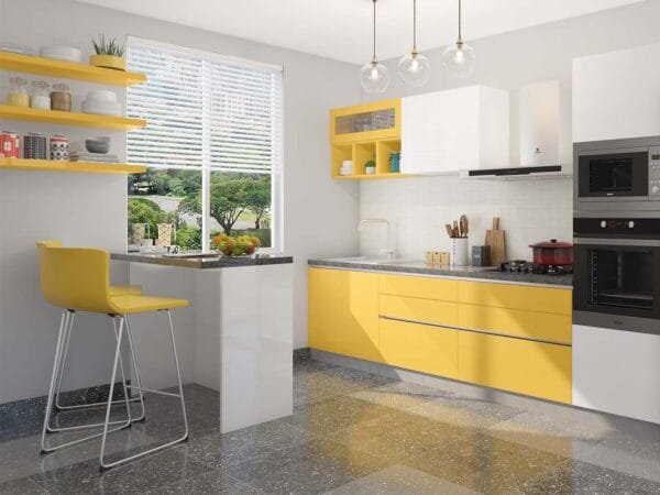 Soothing Summer Straight Modular Kitchen