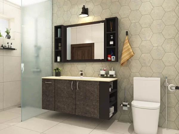 Rarity Modern Bathroom Cabinet with Open Storage