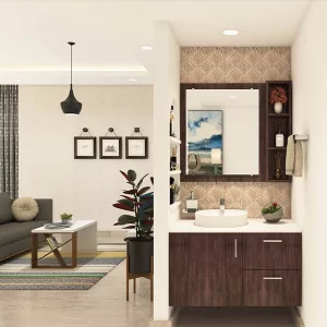 Gleam Bathroom Cabinet with Open Storage