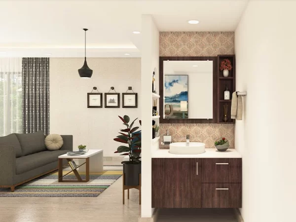 Gleam Bathroom Cabinet with Open Storage