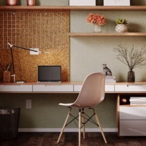 Star-Dusty Pink Home Office Design