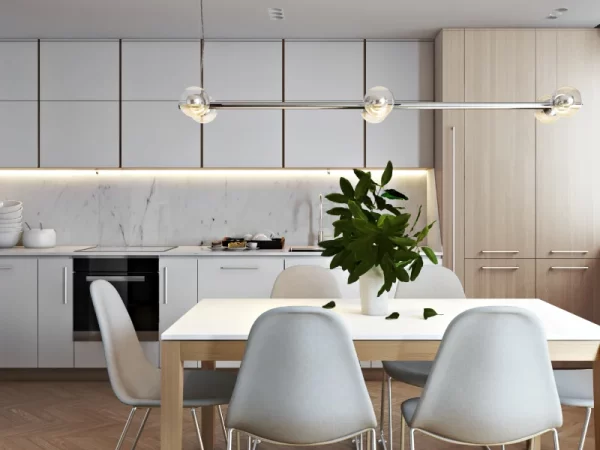 Flawless White Straight Modular Kitchen