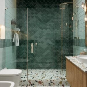 Terrazzo Lagoon Bathroom Design