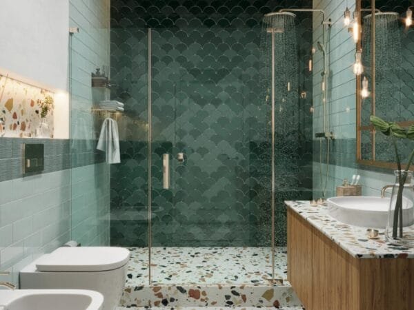 Terrazzo Lagoon Bathroom Design