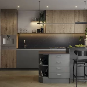 Dark Elegance Kitchen Design