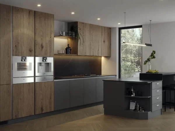 Dark Elegance Kitchen Design - Image 2