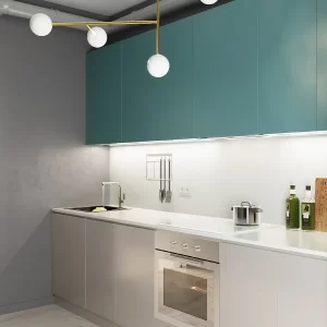 Sleek Seafoam Modern Kitchen Design