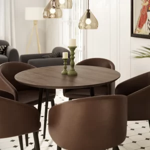 Chic Contrast Open-Plan Living Room Design