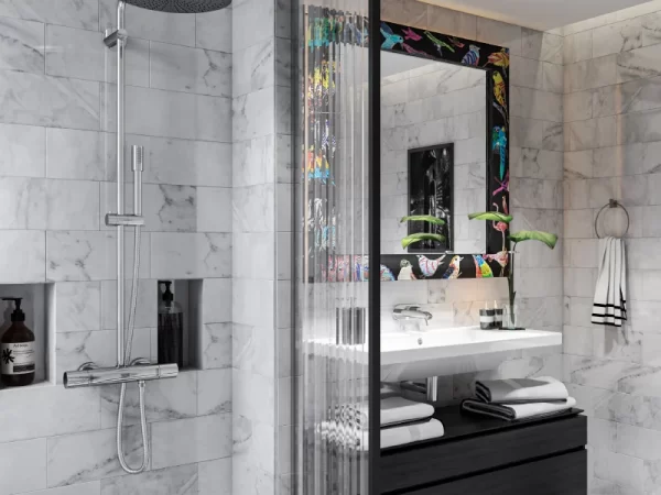 Monochrome Marvel Bathroom Design