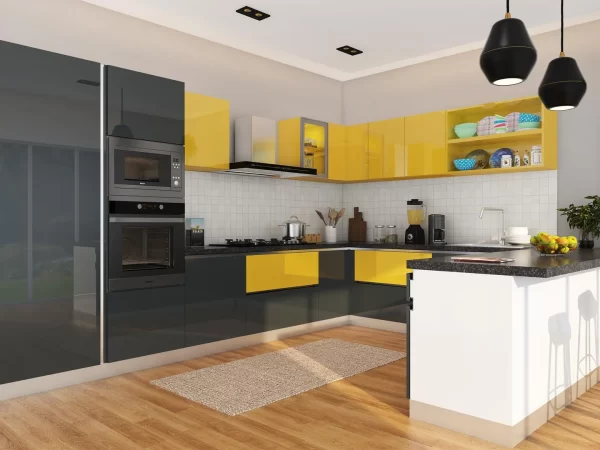 Bumble Bee U-Shaped Modular Kitchen