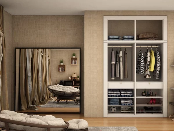 Cratis Straight Wardrobe in Muted White