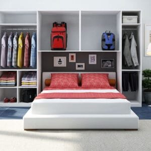 Aragon Straight Wardrobe in Nova Grey