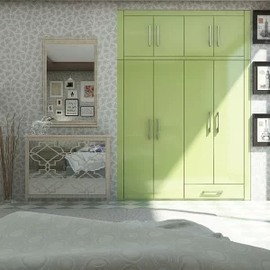 Bravis Straight Hinged Door Wardrobe in Magnolia