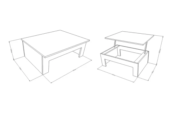 Space Saving Furniture: Coffee cum Laptop Table - Image 3
