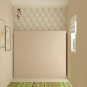 Space-Saving Furniture: Queen-Size Horizontal Wall-Mounted Folding Bed